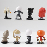 8 PIÈCES/ENSEMBLE Figurines The Nightmare Before Christmas Nouveauté transfrontalière Halloween Shrek Citrouille Décorations de voiture de Noël Ornements
