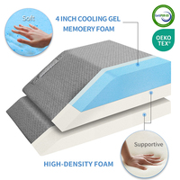 Einstellbarer Polyurethan-Gel-Memory-Schaum Keil kissen Bein höhen schwellung Kühlgel-Memory-Schaum Custom Cut Sleeping Leg