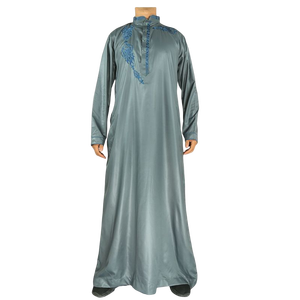 Túnica Masculina de Manga Larga con Bordado Africano Musulmán en Colores Brillantes Estilo Qatar - Product Image 5