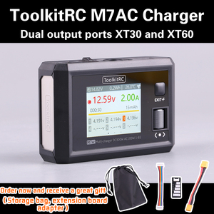 Chargeur de batterie ToolkitRC M7AC AC 100W / 300W avec entrée XT60 XT30 et sortie 2-6S pour drone A841 M7AC - Product Image 4