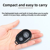 Télécommande à double bouton pour perche à selfie, compatible Android et smartphone, avec boîtier en plastique ABS