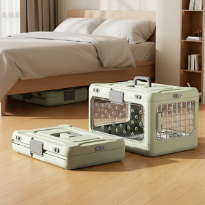 Jaula de Viaje <span class=keywords><strong>Plegable</strong></span> para Mascotas, Ahorra Espacio, con Múltiples Puertas y Ventilación, Transportín <span class=keywords><strong>Plegable</strong></span> para Perros y Gatos, para Transporte al Aire Libre - Product Image 5