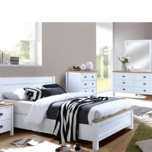 Grands lits modernes italiens en bois avec tiroirs de rangement, ensembles de chambre à coucher complets pour lits Queen et King Size - Product Image 2