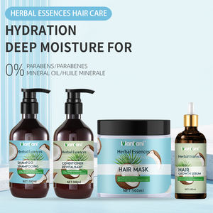 OEM grosir sampo kelapa bebas sulfat dan kondisioner Set Perawatan Rambut keriting Masker Perawatan Rambut Serum Rambut - Product Image 1