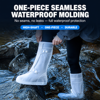 Couvre-chaussures de pluie de haute qualité avec boutons-pression double rangée, semelle antidérapante épaissie, réutilisable, portable et imperméable