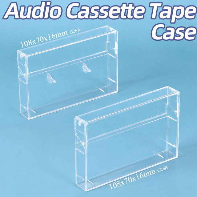 SUNSHING Bulk VHS Plastic Library Case Audio Cassette Tape Case CD DVD Discs Replacement Cases for PS2 PS3 PS5 Game Disk Holder