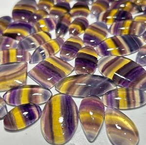 Cabochons en fluorite naturelle à 100 %, pierres précieuses énergétiques pour la fabrication de bijoux, vente en gros - Product Image 3