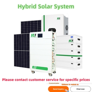 ระบบไฮบริดพลังงานแสงอาทิตย์ 5KW/6kw/8kw/10KW 5000 วัตต์ สำหรับบ้าน พร้อมแผงโซลาร์เซลล์ 30KW แบตเตอรี่ ตัวควบคุม MPPT รุ่น HJ-H05-O05-03H ชุดสมบูรณ์ - Product Image 2