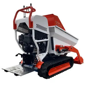 LOONGS HEEN Tragfähigkeit Benzinmotor Angetriebener Gummi 500kg Mini Dumper 212ccm Motor Elektro start Briggs & Stratton Motor