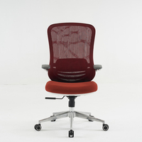 Nouvelle arrivée réglable hauteur et accoudoir tissu siège maille dos métal base couleur chaise de bureau en option