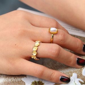 Anello Vintage 925 perla naturale d'acqua dolce ovale in argento Sterling Chris April - Product Image 5