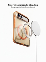 Étui Shine-E pour iPhone 18 Fold Wide Pro Max, design luxueux, charge sans fil, support magnétique, antichoc, transparent, hybride TPU+PC