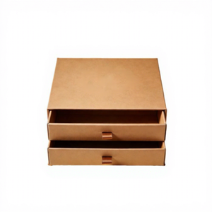 Caja de Regalo de Papel Kraft con Logotipo Personalizado de Grado Alimenticio FX, Ecológica, de Doble Capa, con Cajón, para el Festival del Medio Otoño - Product Image 1