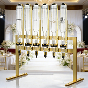 Dispenser di Profumo da Tavolo o da Parete in Oro dal Design Elegante, <span class=keywords><strong>per</strong></span> 6 Bottiglie, Macchina Riempitrice di <span class=keywords><strong>Liquidi</strong></span> da 375/500/750ML <span class=keywords><strong>per</strong></span> Eventi e Matrimoni - Product Image 4