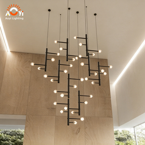 <span class=keywords><strong>Plafonnier</strong></span> LED Aoyi Lighting à <span class=keywords><strong>branches</strong></span> géométriques - Décoration contemporaine pour résidence et manoir haut de gamme - Product Image 3