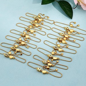 ผู้หญิงสแตนเลส Capital ตัวอักษรเริ่มต้นลูกปัด Charm สร้อยข้อมือลูกปัด - Product Image 5