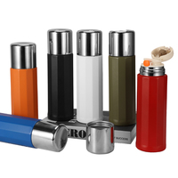 Bouteille d'eau isotherme en acier inoxydable 316 avec logo personnalisé Olerd, avec couvercle, tasse à café pour les voyages et le camping