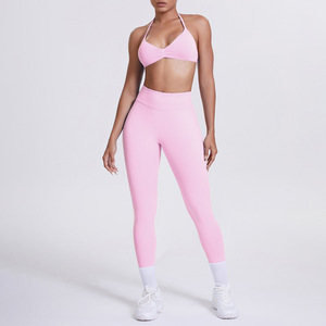 Ropa <span class=keywords><strong>de</strong></span> <span class=keywords><strong>Yoga</strong></span> Transpirable, sin Costuras, con Espalda Descubierta y Cuello Halter - Product Image 6