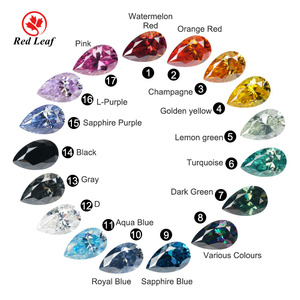 Pierres précieuses Moissanite en vrac de haute qualité coupe <span class=keywords><strong>poire</strong></span> multicolore avec placage complet diamant de haute qualité avec certificat GRA - Product Image 1