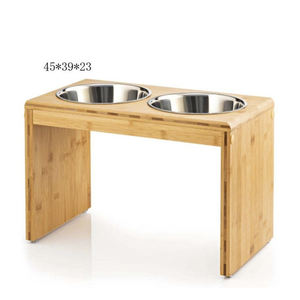 Criativo Orelhas De Gato Personalizado Bambu Ajustável Elevada Pet <span class=keywords><strong>Cat</strong></span> Tigela De Alimentação De Água Proteção Anti-Upset Cervical Pet <span class=keywords><strong>Bowl</strong></span> - Product Image 2