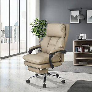 Luxury Office Boss CEO <b>Chair</b> Modern Design Style Ergonomic Revolving Reclining with Easy Comfortable Leg Rest Made of Cowhide - Product Image 3