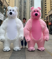 Costume de mascotte géant gonflable Ours Masha, tenue de dessin animé en peluche longue pour événements, défilés et spectacles