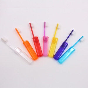 Cepillos de dientes portátiles de viaje con cerdas suaves para adultos en estuches coloridos, juego de cepillos de dientes manuales de 16.51g - Product Image 3