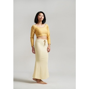 Slimming Polyester Saree Shapewear Fish Cut Petticoat High Waist Stretchable Underskirt Body Shaper <b>for</b> Saree Draping - Product Image 4