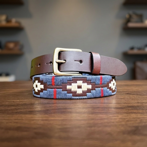 Finest Quality Genuine Leather <b>Men's</b> Casual <b>Belt</b> Floral Pattern Steel Buckle Vintage Style Eco-Friendly Lightweight 3.8cm Width - Product Image 1