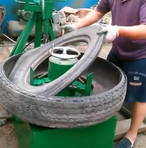 Waste Tyre Sidewall Cutter for Recycling Crumb <strong>Rubber</strong> Scrap Used Tyre Ring Cutting Machine for Sale - Product Image 1