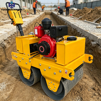 Compacteur routier vibratoire diesel à double tambour, petit compacteur à double roue en acier