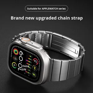 Correa de reloj inteligente Ultra2 de liberación rápida fina de una cuenta de acero de lujo hebilla transpirable de acero inoxidable 49mm para I <span class=keywords><strong>Watch</strong></span> - Product Image 4