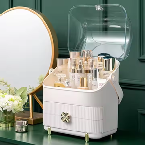 Transparent grande capacité cosmétique étanche à la poussière <span class=keywords><strong>salle</strong></span> <span class=keywords><strong>de</strong></span> <span class=keywords><strong>bain</strong></span> bureau beauté <span class=keywords><strong>maquillage</strong></span> organisateur soins <span class=keywords><strong>de</strong></span> la peau boîte <span class=keywords><strong>de</strong></span> <span class=keywords><strong>rangement</strong></span> <span class=keywords><strong>tiroir</strong></span> - Product Image 5