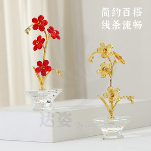 Ornements floraux en verre cristal « Ne me quitte pas », décorations artistiques faites à la main pour cadeaux, cadeau d'anniversaire - Product Image 5