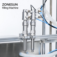 ZONESUN ZS-DTDP20-2 pompe à diaphragme à Double tête liquide Gel douche shampooing Machines de remplissage avec convoyeur automatique