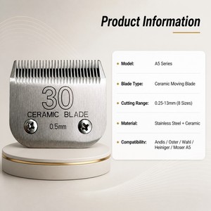 Cuchillas de Cerámica de Repuesto para Cortapelos Eléctricos para Mascotas, Compatibles con Oster A5, Andis, Wahl, <span class=keywords><strong>Moser</strong></span>, Heiniger, Recortadora para Perros y Gatos - Product Image 2
