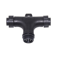 Connecteur circulaire étanche IP67 mâle-femelle à 2-4 broches, type T, 3 voies, fileté M25