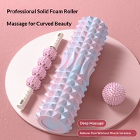 Gadget de massage roulant en forme de lune, bâton de yoga, rouleau en mousse solide pour la maison, équipement pour la relaxation des jambes