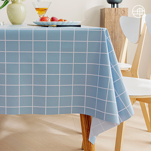 Mantel de PVC al por mayor, rectangular, con patrón geométrico de cuadrícula, impermeable, a prueba de aceite, para mesa de comedor, <span class=keywords><strong>cocina</strong></span> y sala de estar. - Product Image 2