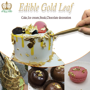 Novità 2026: Foglia d'Oro Commestibile 24K, Dimensioni 4.3*4.3cm, per Decorazione di Gelati, Dolci, Cioccolato e Alimenti - Product Image 5