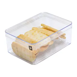 Benutzer definierte Acryl-Kuchen box Quadratische transparente Tiramisu-Kekse für kleine Lebensmittel Kuchen klar Ps Verpackung Kunststoff boxen mit Deckel