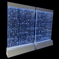 Panneau de bulles d'intérieur coloré à LED Acrylique Fontaine d'eau extérieure Mur de bulles d'eau
