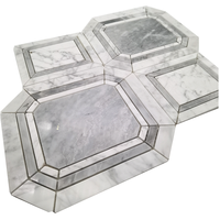 Carlara – carreaux de salle de bain en marbre blanc x carreaux de mosaïque de 12 pouces en marbre poli à mailles