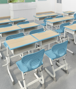 Juego de Escritorios y Sillas Escolares de Madera de Alta Estabilidad con Ranura para Bolígrafo para Escuelas Primarias y Secundarias - Product Image 2