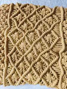 Classy Handmade Crochet Women's Lightweight Envelope Shoulder <b>Bag</b> Hollow Out Pattern Bohemian Style Zip Closure Daily Use <b>Yellow</b> - Product Image 4