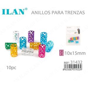 ILAN Anelli per Trecce 10x15mm 10pz per Trecce e Dreadlock - Product Image 3