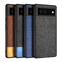 Coque Google Pixel en Tissu TPU Couleur Unie Toile Minimaliste Anti-Chute pour Google 7A 6A 5A 4XL