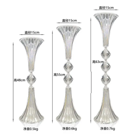 Vases à fleurs transparents en acrylique de haute qualité, modernes, pour les centres de table de mariage, les événements et la décoration de table