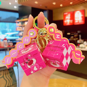 Portachiavi <span class=keywords><strong>Cubo</strong></span> <span class=keywords><strong>di</strong></span> <span class=keywords><strong>Rubik</strong></span> all'Ingrosso, Antistress, Creativo, Piccolo Regalo, Decorazione per Zaino, Accessori per Portachiavi - Product Image 1