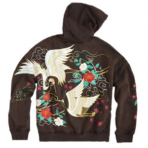 Sweat à capuche surdimensionné en polyester/coton pour homme, avec broderie graphique personnalisée, décontracté pour l'hiver - Product Image 3